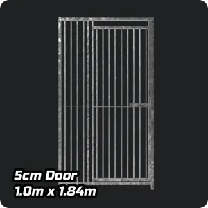1.0 x 1.84m DOOR - Heavy-duty Galvanized Dog Run Panel - 5cm Gap