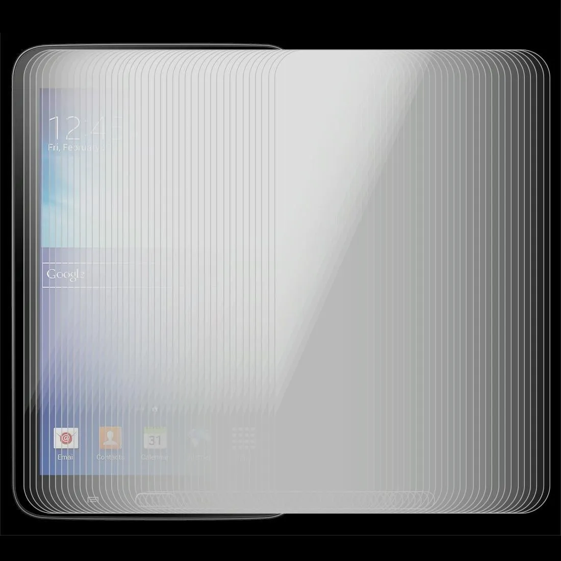100-pack Tempered Glass Film for Samsung Galaxy Tab 3 Lite T110 / T111 / T113 - 0.4mm 9h  Hardness 2.5d Explosion-proof