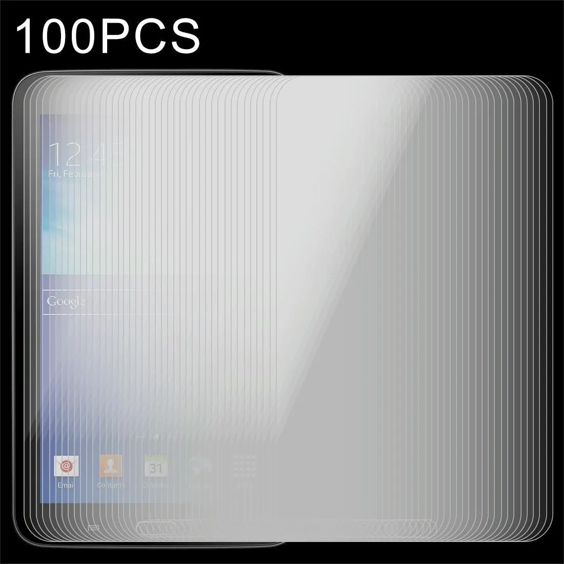 100-pack Tempered Glass Film for Samsung Galaxy Tab 3 Lite T110 / T111 / T113 - 0.4mm 9h  Hardness 2.5d Explosion-proof