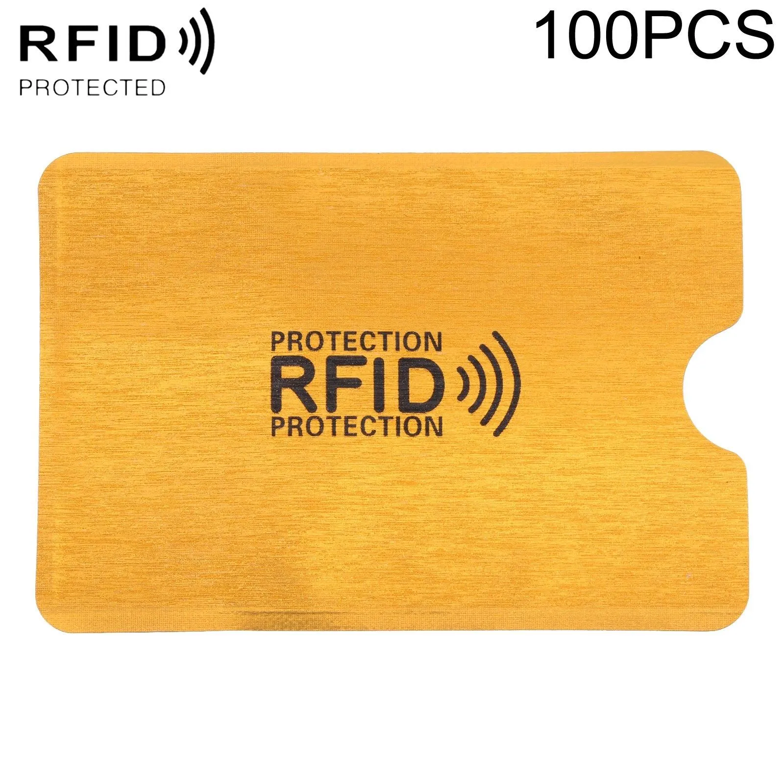 100 Rfid Blocking Aluminum Foil Card Sleeves - Pack