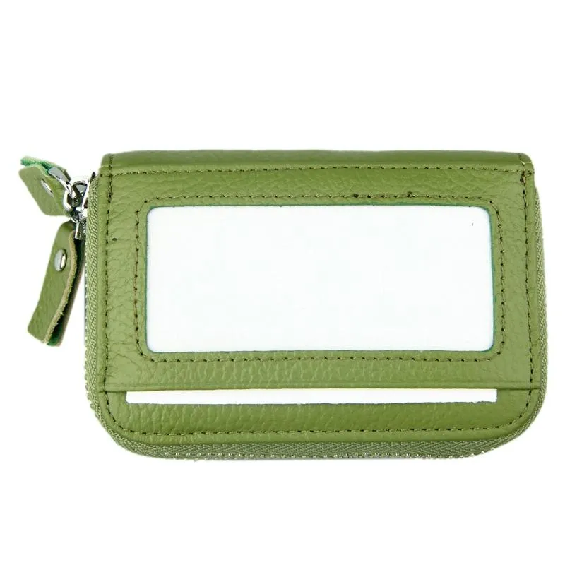11-slot Rfid Blocking Leather Card Holder Wallet with Coin Pocket
