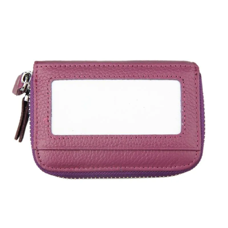 11-slot Rfid Blocking Leather Card Holder Wallet with Coin Pocket