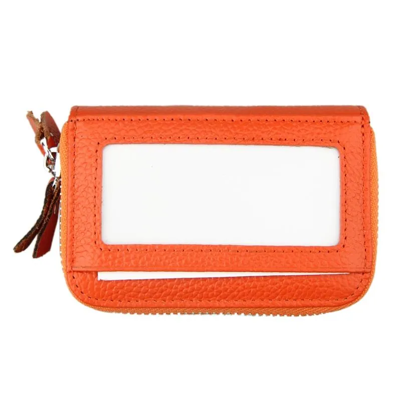 11-slot Rfid Blocking Leather Card Holder Wallet with Coin Pocket