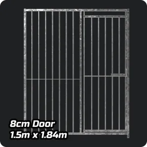 1.5 x 1.84m DOOR - Heavy-duty Galvanized Dog Run Panel - 8cm Gap