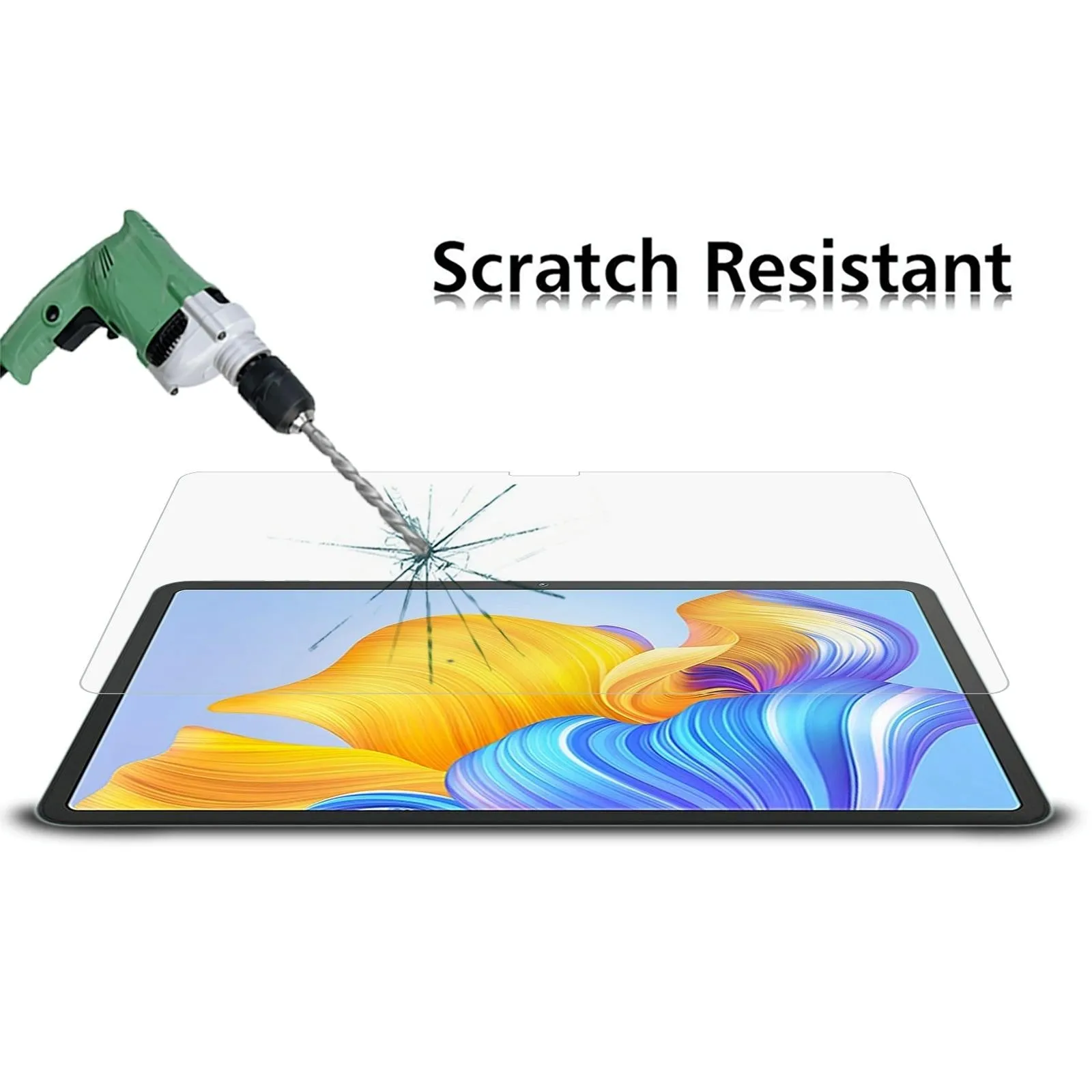 2-Pack 9H Tempered Glass Film For Honor Pad 8 - 0.3Mm Thickness