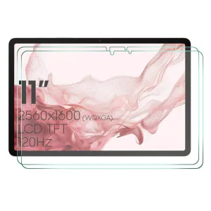 2-pack Tempered Glass Film for Samsung Galaxy Tab S8 11.0 - 0.33mm Explosion-proof