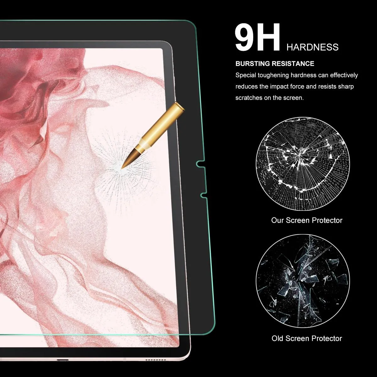 2-pack Tempered Glass Film for Samsung Galaxy Tab S8 11.0 - 0.33mm Explosion-proof