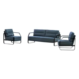 2-Seater And 2 1-Seater Modern Office Reception Leather Couch Tx319