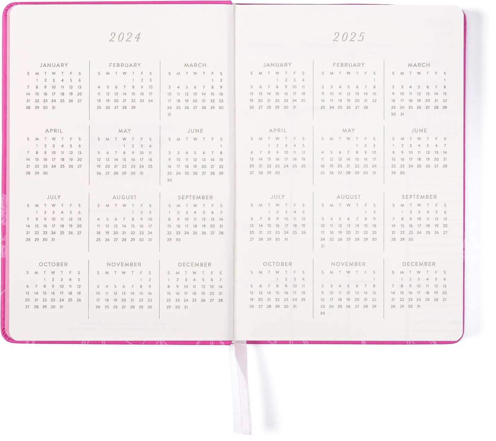 2024-2025 Medium Bound Academic Planner 6x8" (July 2024-June-2025) - Pink Floral