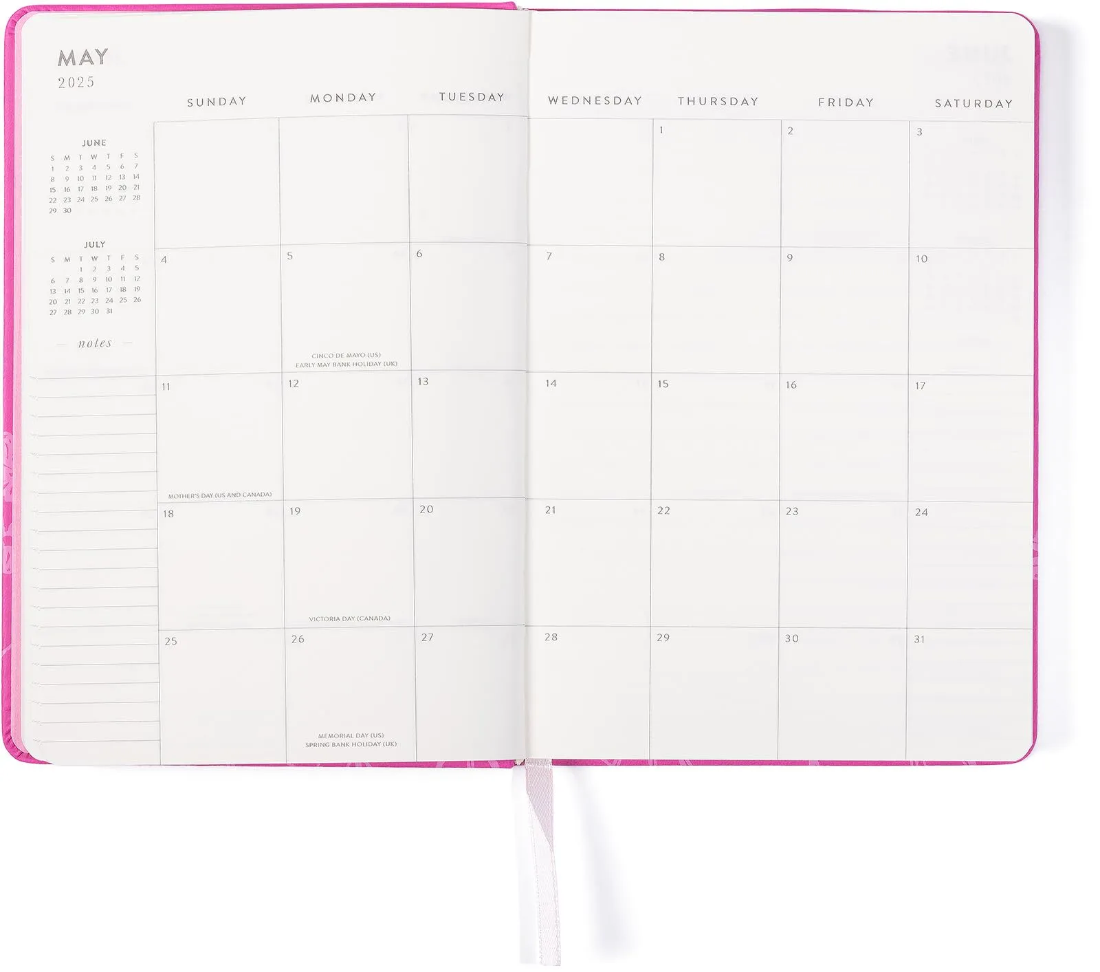 2024-2025 Medium Bound Academic Planner 6x8" (July 2024-June-2025) - Pink Floral