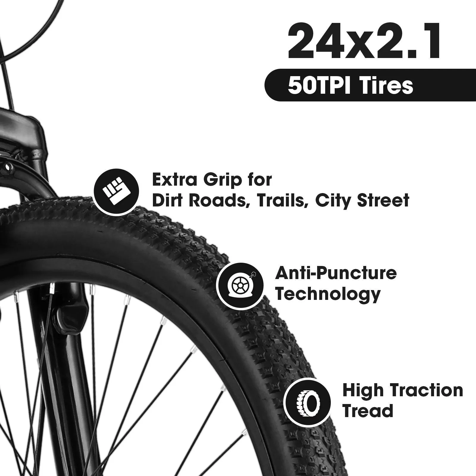 24" Pink Mountain Bike for Teenagers, Shimano 21 Speeds, Dual Disc Brakes, Front Suspension
