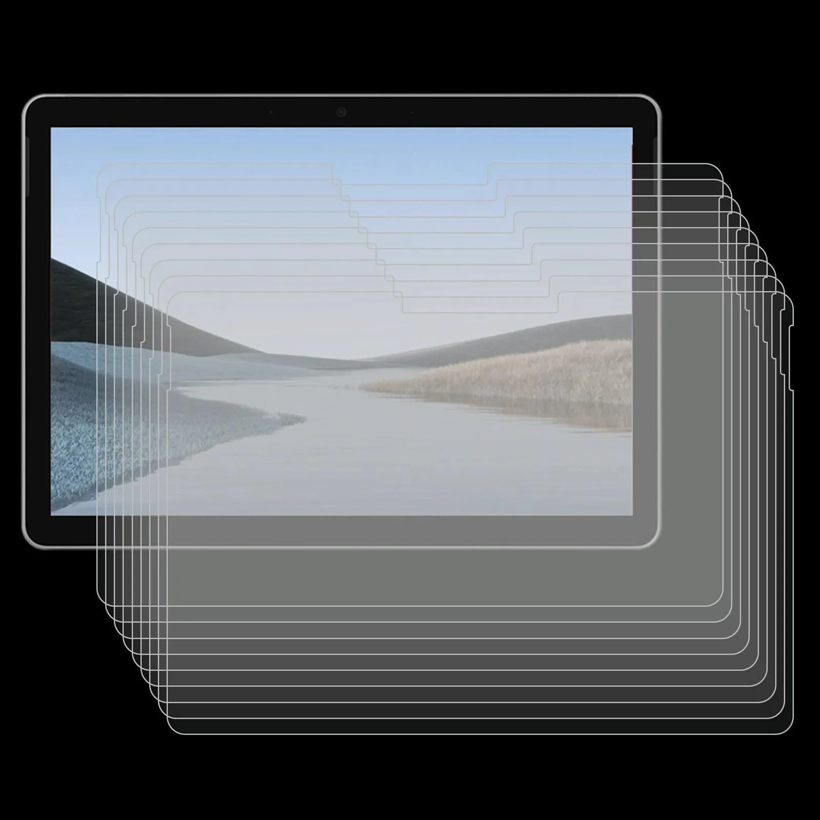 25 Pcs 9H Tempered Glass Film For Microsoft Surface Go 4 / 3 / 2 / 1 Tablet
