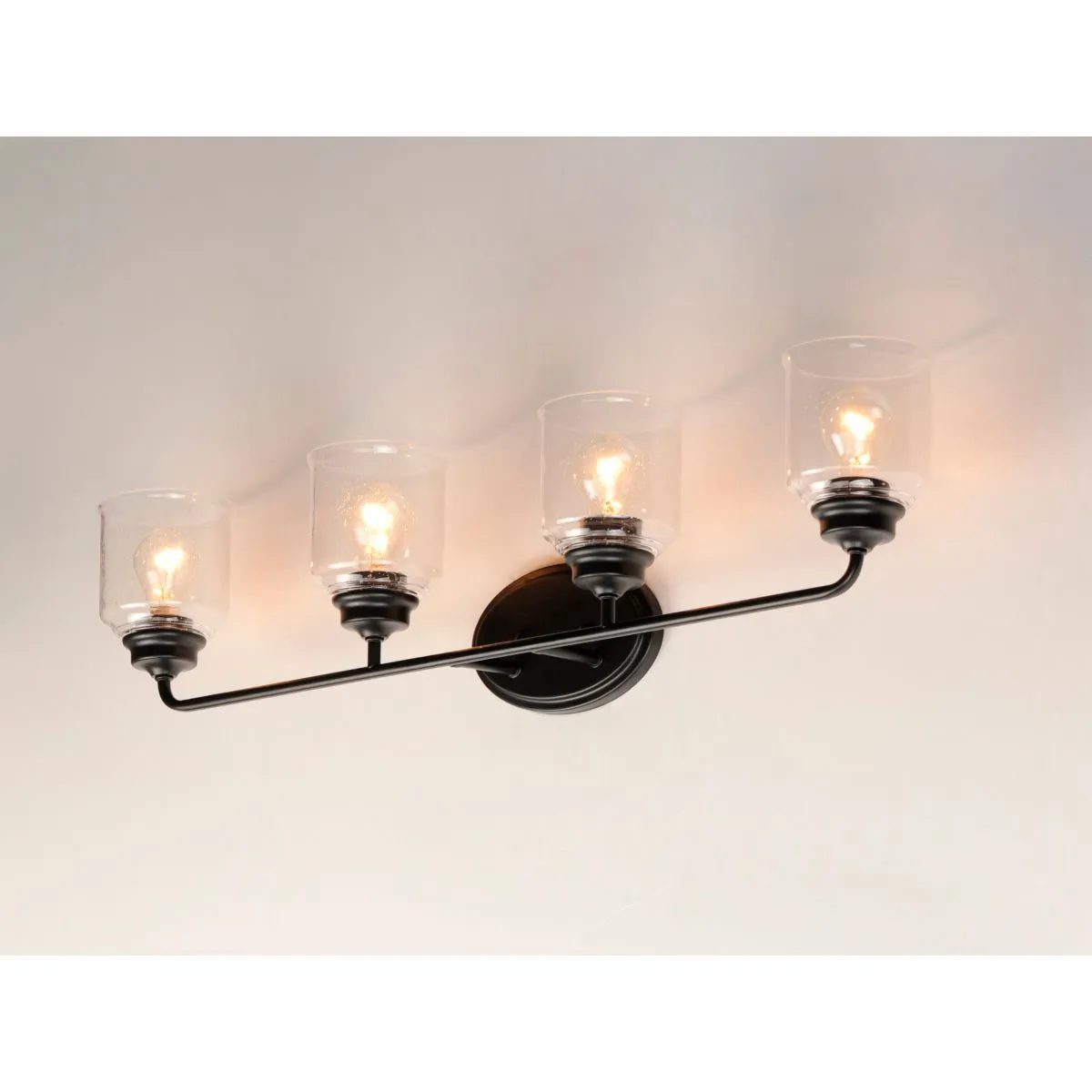 Acadia 35 in. 4 Lights Vanity Light Black Finish