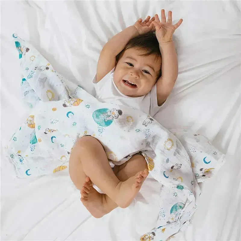 Aden   Anais - 4 Pk Muslin Swaddles, Space Explorers