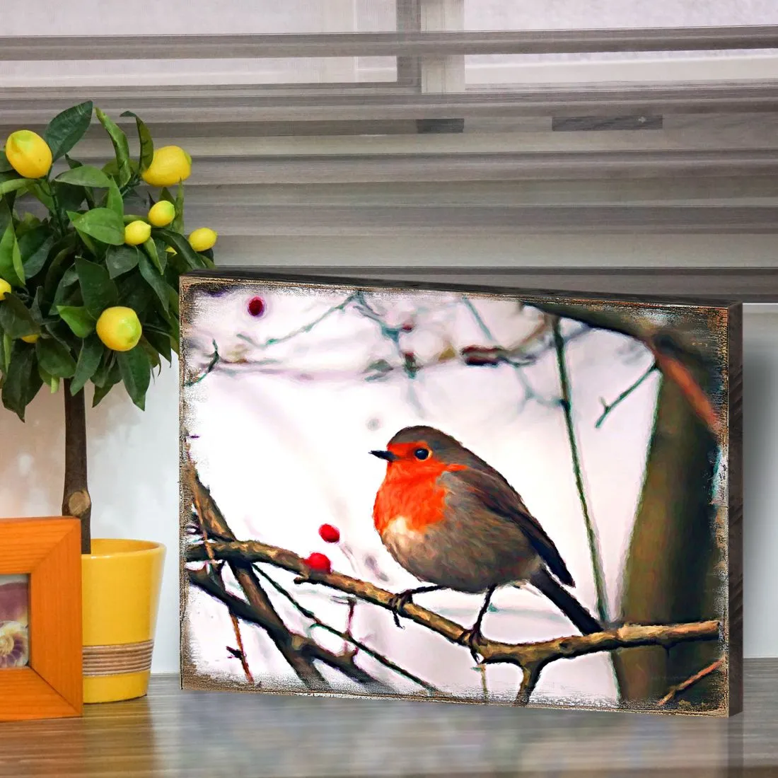 Amena Bird Wooden Coastal Wall Art by Nature Wonders - Coastal Sea-Life Décor - 95286B