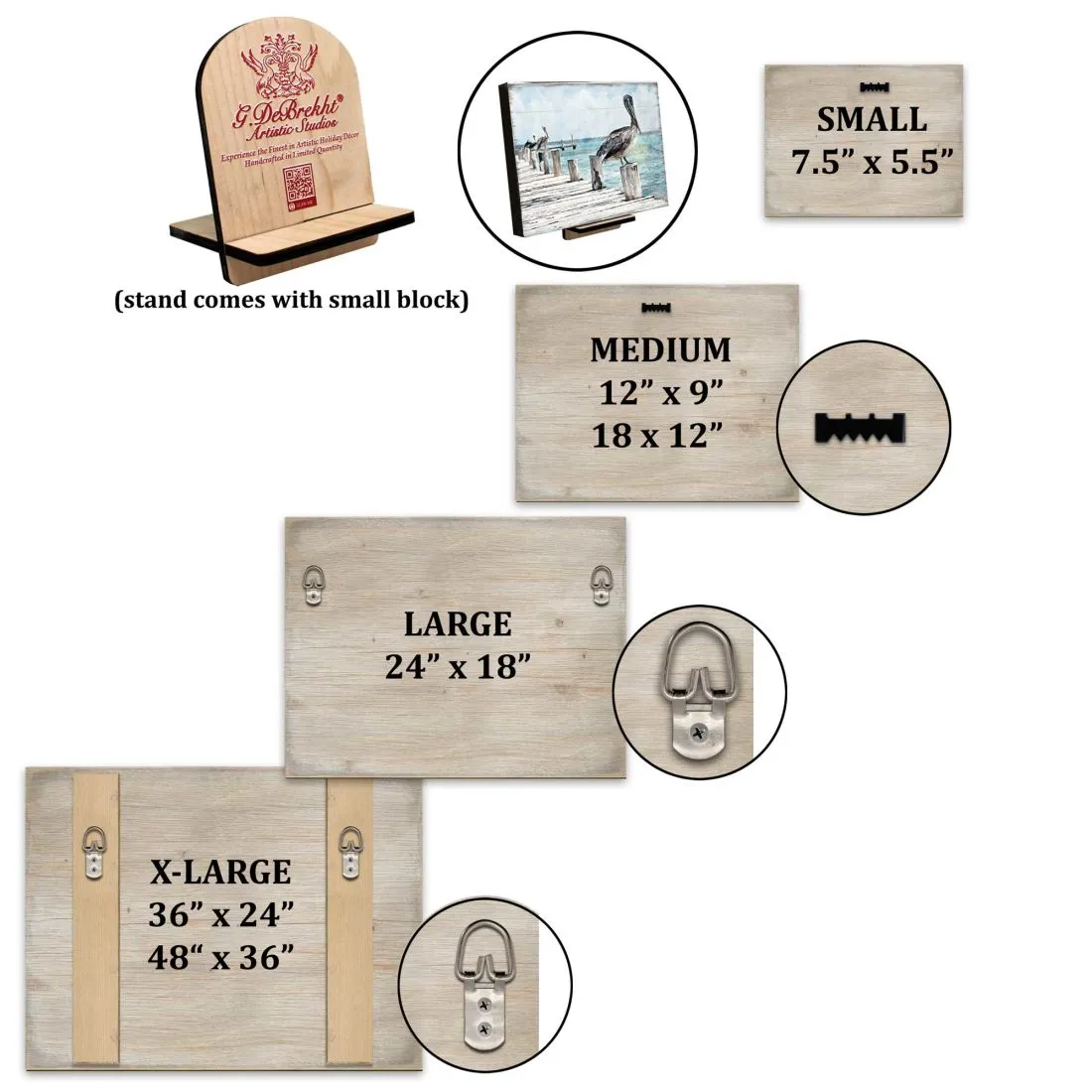 Amena Bird Wooden Coastal Wall Art by Nature Wonders - Coastal Sea-Life Décor - 95286B
