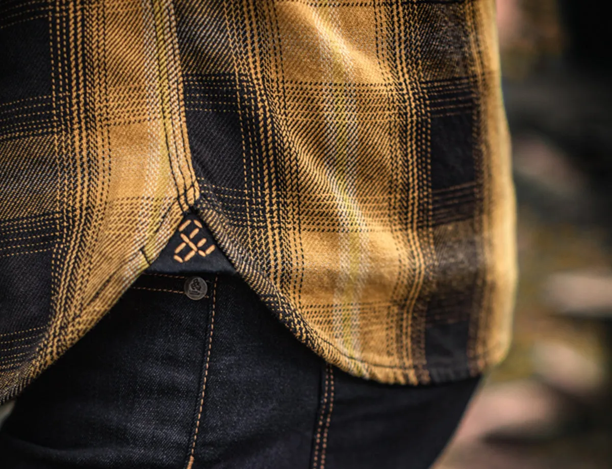 &SONS Carder Shirt Ochre Check