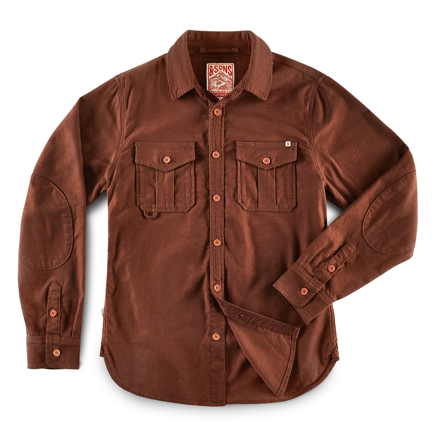 &SONS Lichen Moleskin Shirt Brown