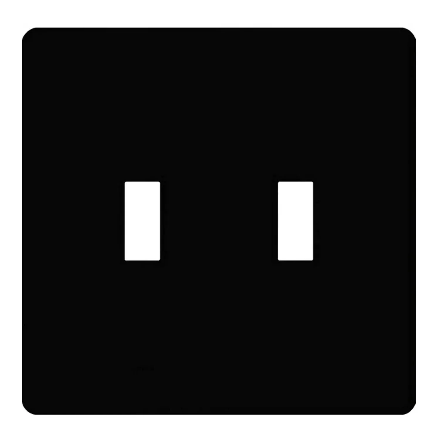 Ariadni 2-Gang Toggle Wall Plate, Black