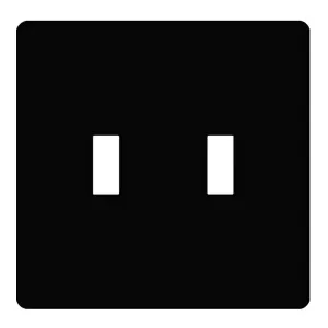 Ariadni 2-Gang Toggle Wall Plate, Black