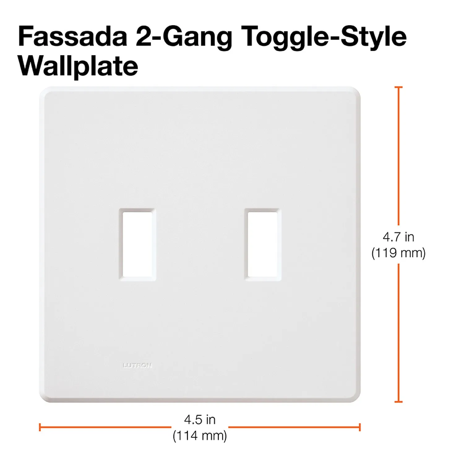 Ariadni 2-Gang Toggle Wall Plate, Black