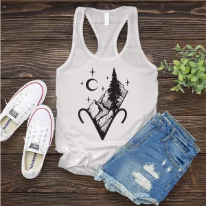 Aries Mountain and Stars Women's Tank Top