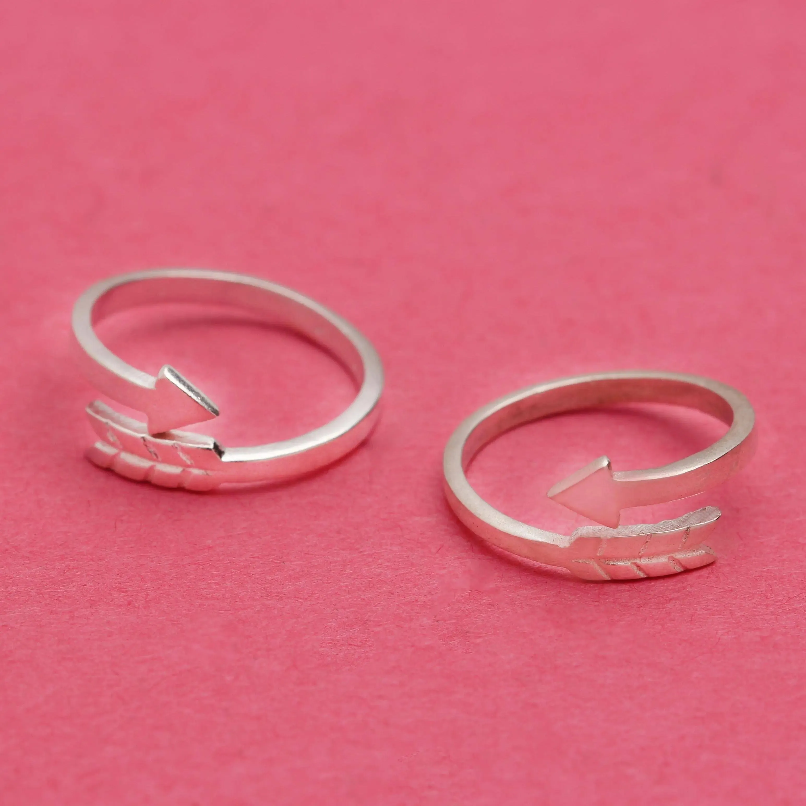 Arrow Design Sterling Silver Toe Ring (Pair)