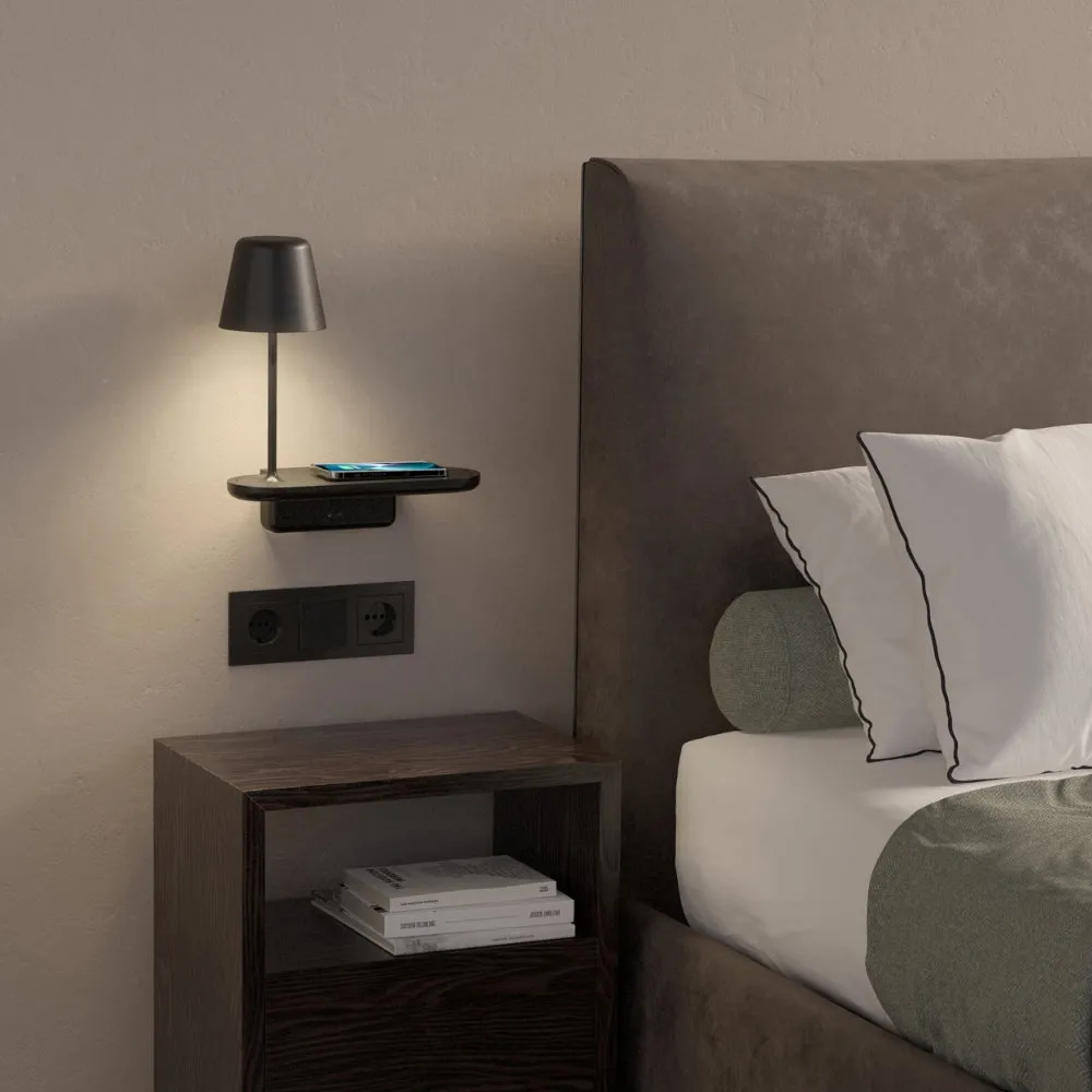Astro Ito Wall Mounted Bedside Lamp with USB Matt Black