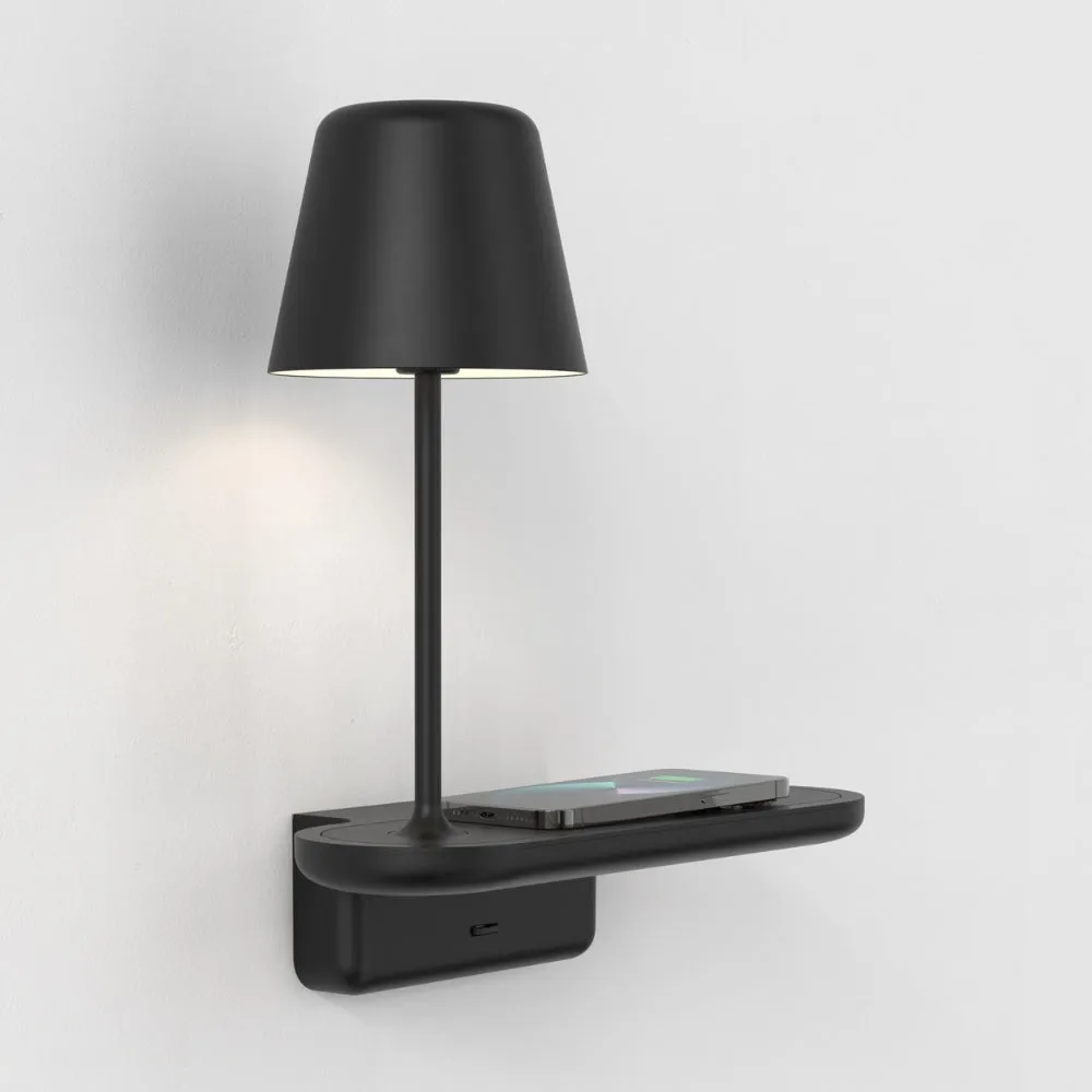 Astro Ito Wall Mounted Bedside Lamp with USB Matt Black