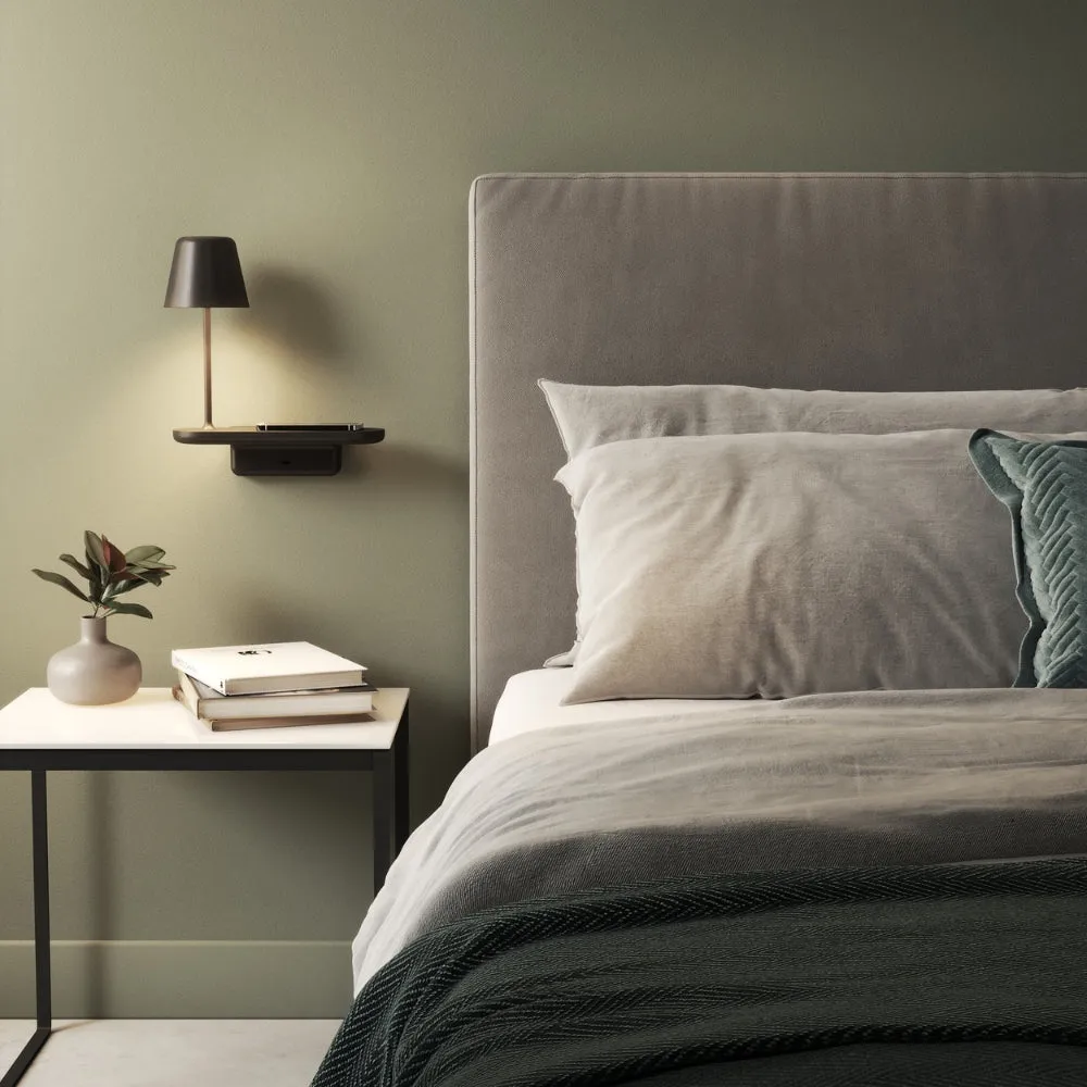 Astro Ito Wall Mounted Bedside Lamp with USB Matt Black