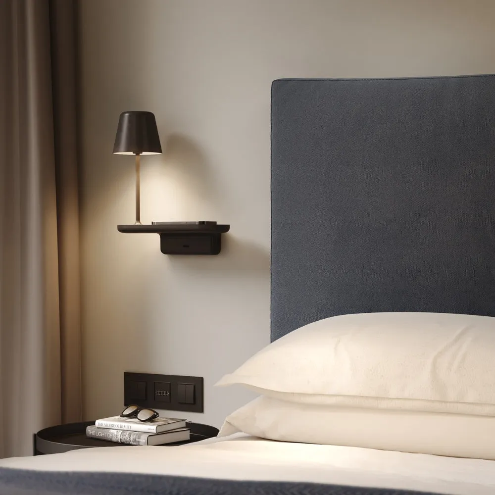 Astro Ito Wall Mounted Bedside Lamp with USB Matt Black