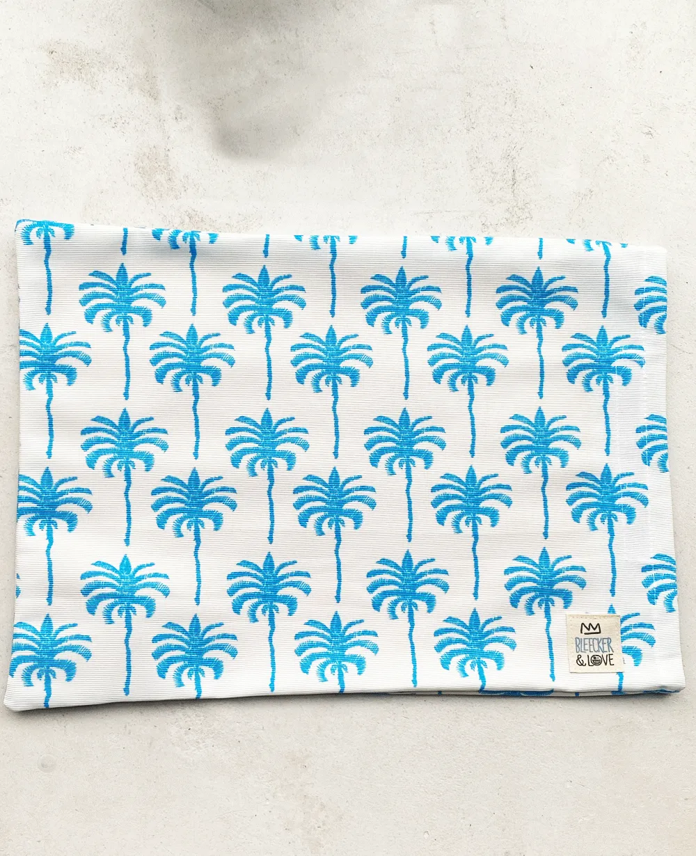 BEACH PILLOW "PALM TREE" BLUE/WHITE