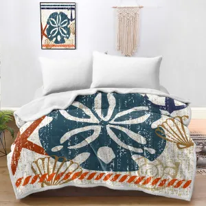 Beachy Sand Dollar Bedspread Blanket
