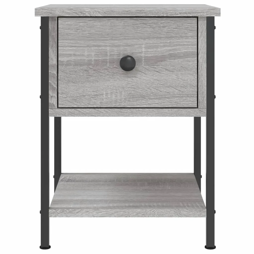 Bedside Table Grey Sonoma 34x35.5x45 cm Engineered Wood
