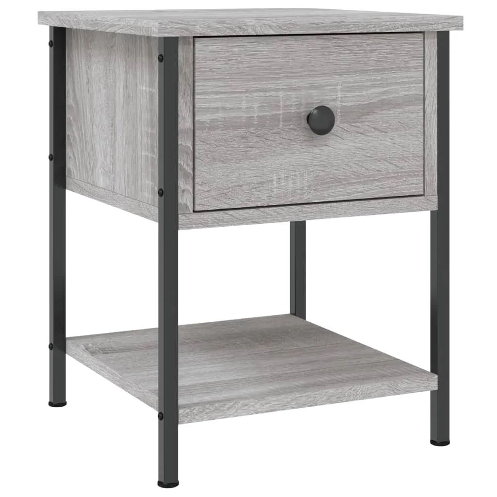 Bedside Table Grey Sonoma 34x35.5x45 cm Engineered Wood