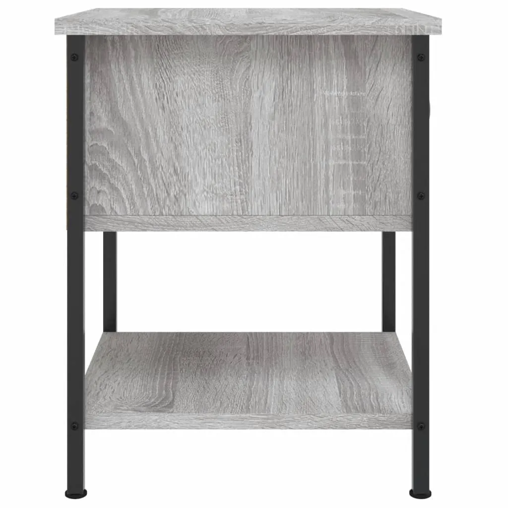 Bedside Table Grey Sonoma 34x35.5x45 cm Engineered Wood