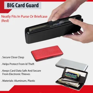 BIG Card Guard Wallet - Ultimate Protection for Your Cards (Red)