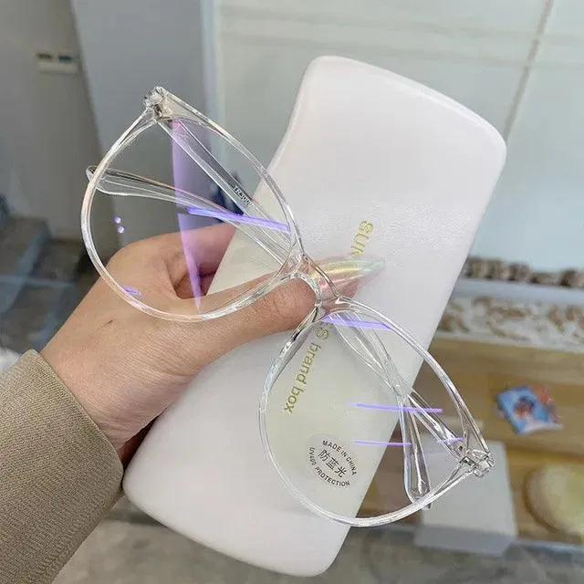 Blue Light Blocking Round Frame Glasses: Stylish Eyewear for Eye Health & Protection