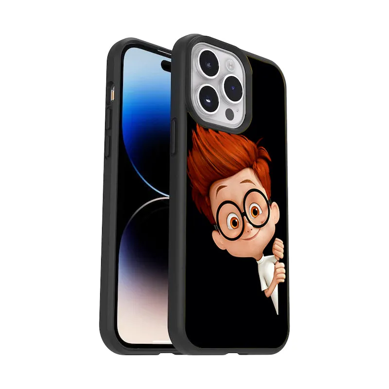 Cartoon Boy Glossy Metal Case Cover For iPhone