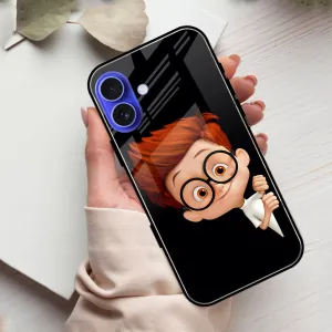 Cartoon Boy Glossy Metal Case Cover For iPhone