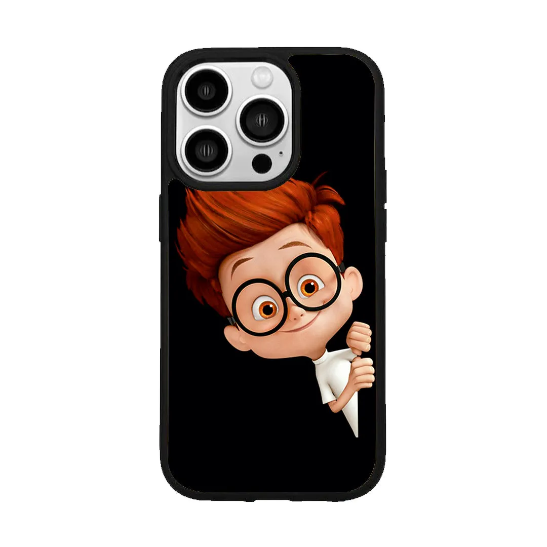 Cartoon Boy Glossy Metal Case Cover For iPhone