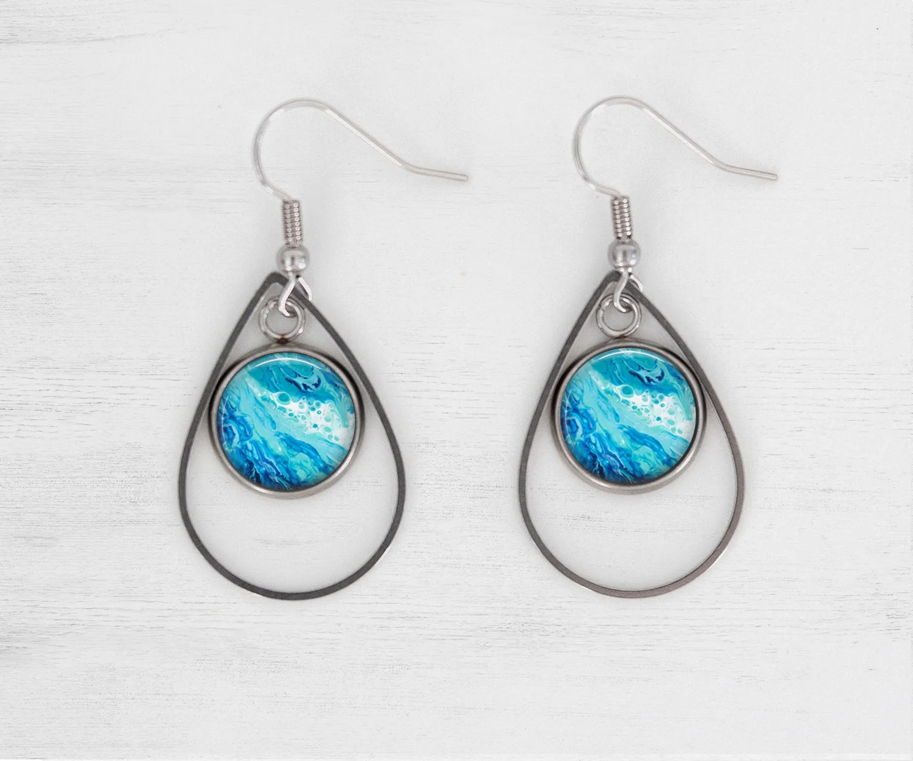 Coastal Breeze Teardrop Earrings | Handmade Beach Earrings