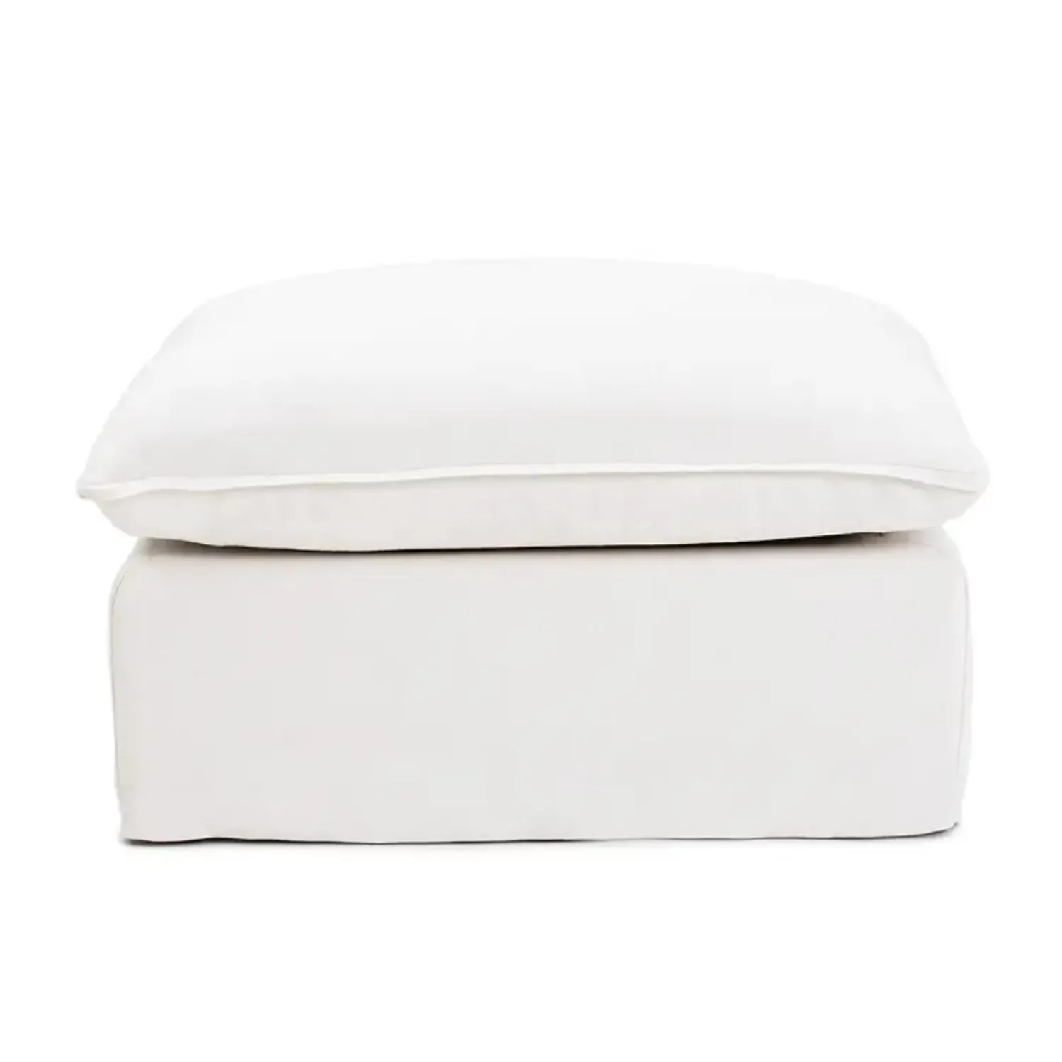 Coastal | Linen Style Ottoman