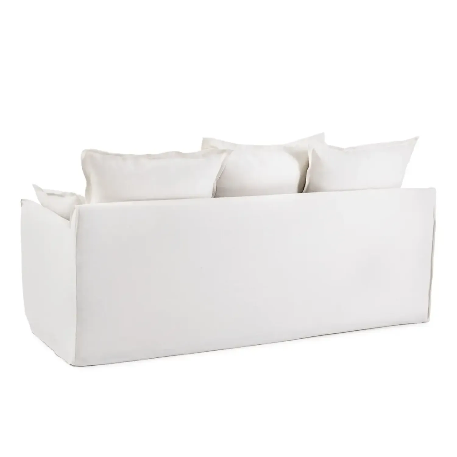 Coastal | Linen Style Slipcovered Feather 2 Seater Sofa