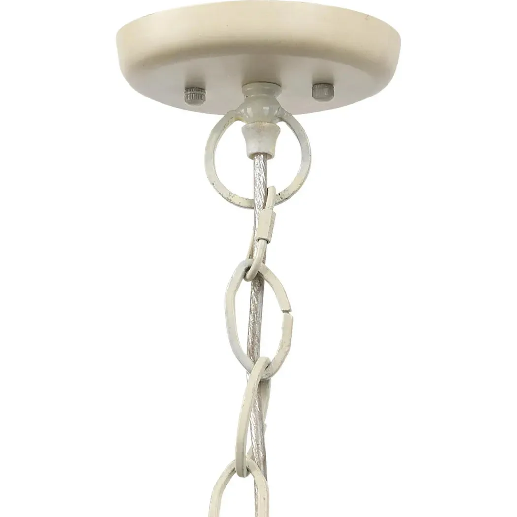 Coastal Style Cream Mango Wood Iron High Tide Pendant