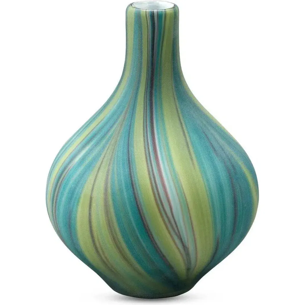 Coastal Style Green Glass Stream Vessels (set of 3)