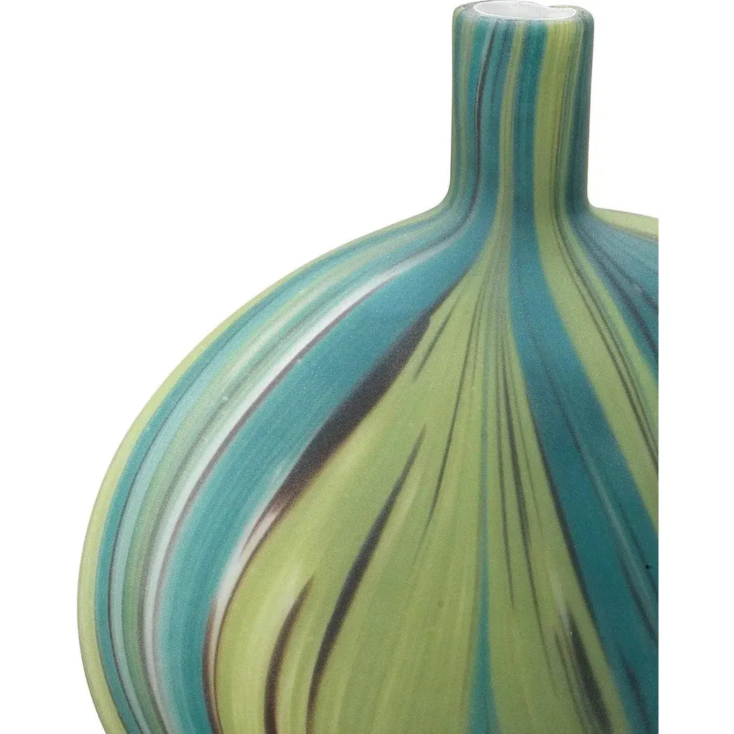 Coastal Style Green Glass Stream Vessels (set of 3)