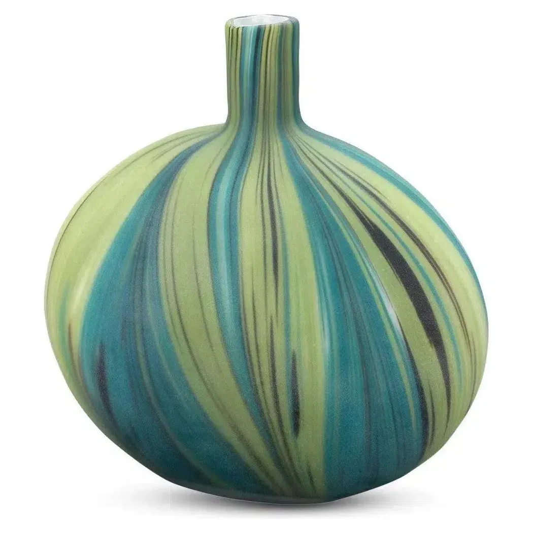 Coastal Style Green Glass Stream Vessels (set of 3)