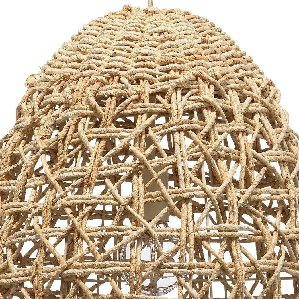 Coastal Style Natural Corn Straw Rope Netted Pendant