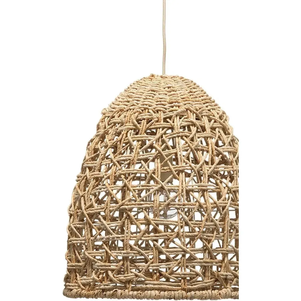 Coastal Style Natural Corn Straw Rope Netted Pendant